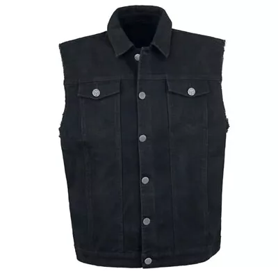Buy Men's Denium Retro Waitscoat Cowboy Style Slim Fit Sleeveless Motorcycle Vest • 59.99£