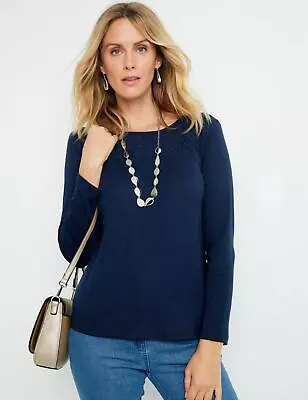 Buy NONI B - Womens Winter Tops - Blue Tshirt / Tee - Smart Casual Office Clothing • 10.95£