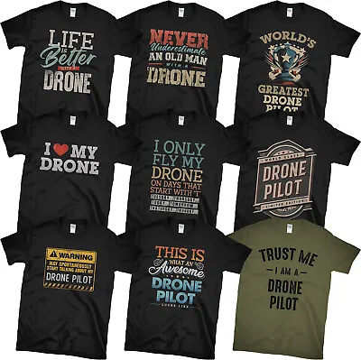 Buy Drone Pilot T-shirts. Pick From Our Awesome & Funny Fly Designs. Cool Gift Idea • 14.99£
