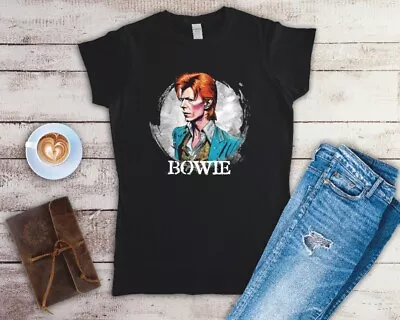 Buy David Bowie Ladies Fitted T Shirt Sizes SMALL-2XL • 11.24£