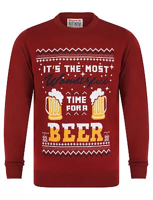 Buy Mens Christmas Jumper Funny Novelty Xmas Pullover Sweater Knitted Santa Reindeer • 19.99£