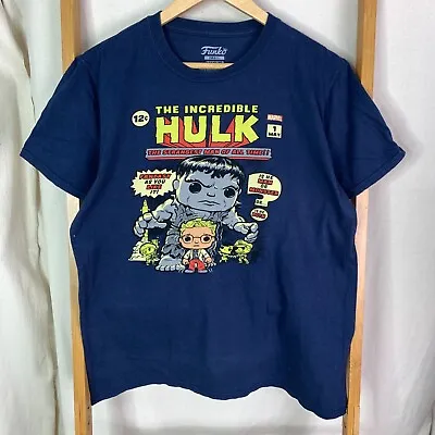 Buy Funko Marvel The Incredible Hulk Mens Blue Short Sleeve T-Shirt Size Small • 3.07£