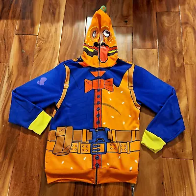 Buy Fortnite Beef Boss Jacket Youth Med Hooded Mask Cosplay Costume Hoodie Polyester • 11.83£
