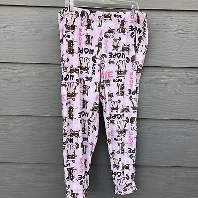 Buy Grumpy Cat PJ Pajama Pants Sz XL 16 18 Pink Sleepwear Bottoms • 10.27£