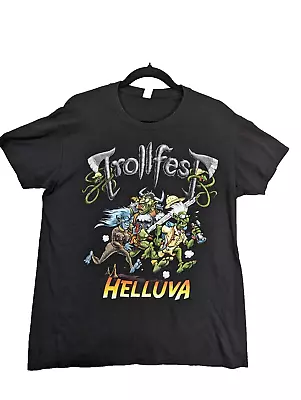 Buy Trollfest Helluva World Tour Mens Tshirt Black Size Medium Imperial 2018 • 17.96£