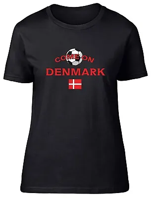 Buy Womens T Shirt Denmark Football Come On Sports Ladies Tee Gift • 8.99£