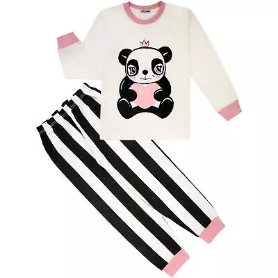 Buy Kids Girls Boys Christmas Pyjamas Pink Panda Animal PJs Xmas Set Lounge Suit • 9.99£