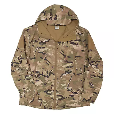 Buy Mens Jacket Beige Nylon Hooded Camouflage XL • 22.99£
