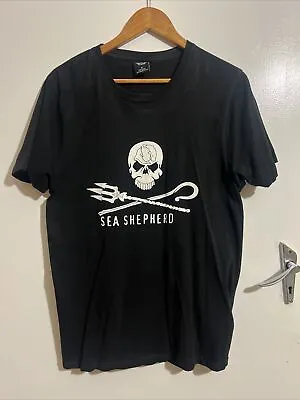 Buy Sea Shepherd Shirt Mens Medium Black Short Sleeve • 15.80£
