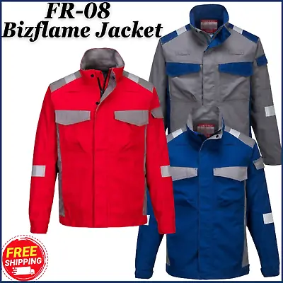 Buy Portwest Bizflame Industry Two Tone Jacket Workwear Flame Resistant Safety Coat • 64.89£