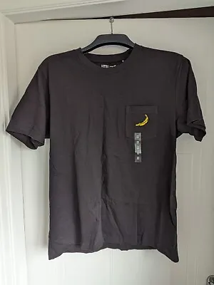 Buy BNWT Andy Warhol Banana Pocket Black Jersey Cotton Uniqlo T-shirt M 42” • 9.95£