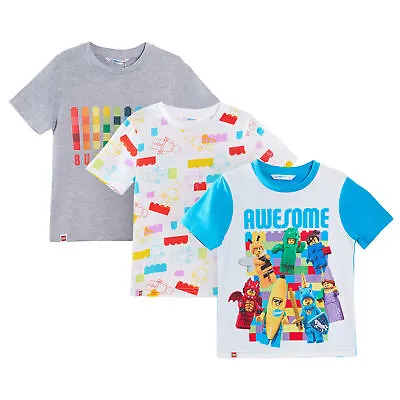 Buy Kids 3 Pack Lego T-Shirts Boys Girls Official Lego Multipack Tops Summer Tees  • 16.95£