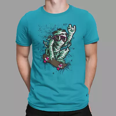 Buy Skateboard Mummy Retro T-shirt Mens Clothing, Grunge Skater Tee • 12.95£
