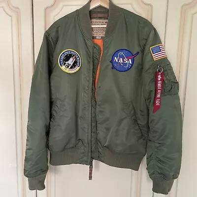 Buy Alpha Industries NASA Green Bomber Jacket XL • 45£