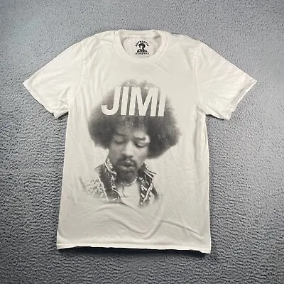 Buy Jimi Hendrix Tee-Shirt Unisex Small White Graphic Singer Artist Stretch Shirt • 7.90£