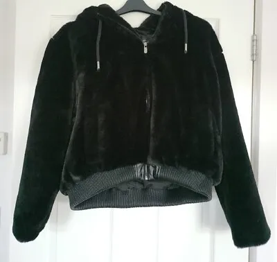 Buy Ladies Zara Faux Fur Hooded Bomber Jacket. Size M. New • 17£