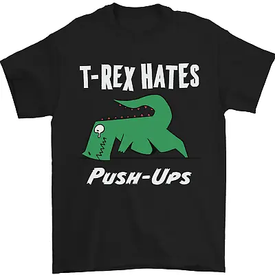 Buy T-Rex Hates Push Ups Gym Funny Dinosaurs Mens T-Shirt 100% Cotton • 7.99£