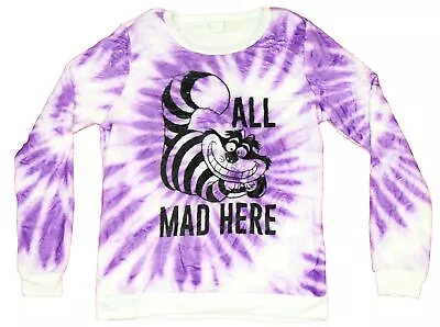 Buy Alice In Wonderland Girls Juniors Sweatshirt - Plush All Mad Here Cheshire Cat • 23.61£