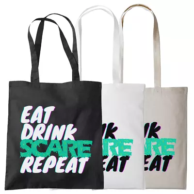 Buy Tote Bag Halloween SCARE Slogan Reusable Shopper Trick Or Treat Shopping Gift • 9.95£
