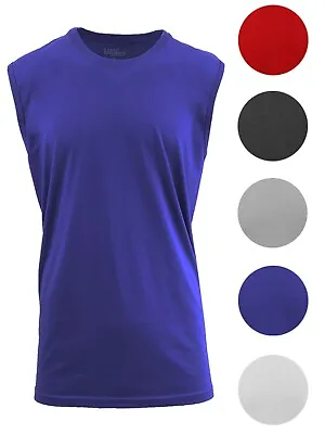 Buy Mens Muscle Tank T-Shirt Cool Mesh Colors Workout Fitness Lounge Running 4-PACK • 21.77£