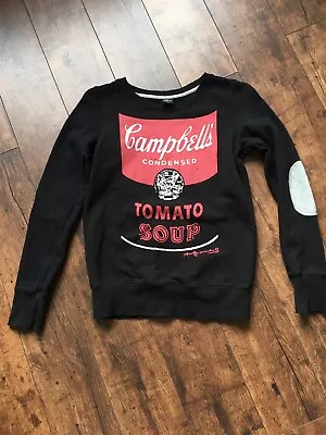 Buy Uniqlo Andy Warhol Black Sweatshirt Campbells Tomato Soup Size S • 29.99£