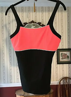 Buy Soma Tank Top Tranquility Athletic Black Pink Colorblock Activewear Size S  • 16.32£