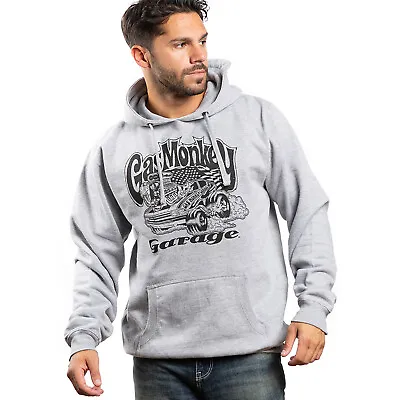 Buy Official Gas Monkey Garage Mens Muscle Hoodie Grey S - XXL • 24.99£