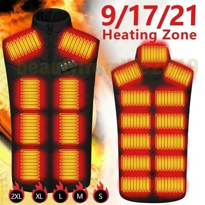 Buy Heated Vest Warm Gilet Winter Electric USB Jacket Men.Women Heating-Coat Thermal • 21.63£