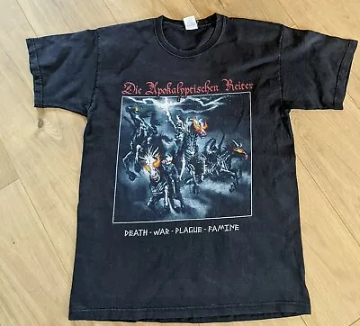 Buy DIE APOKALYPTISCHEN REITER Death War Plague & Famine T-shirt Rare Metal Rock Med • 11.95£