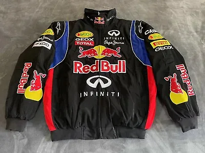 Buy Adult F1 Vintage Racing Jacket, Red Bull Jacket,Ebroidered Cotton Padded • 50£