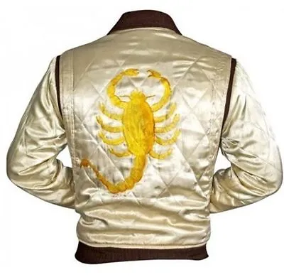 Buy New Men's Designer Drive Scorpion Stylish Satin Fitted Ryan Gosling Movie Jacket • 43.99£