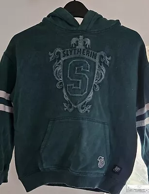 Buy Children's Official Harrry Potter Slytherin Hoodie M&S Size 9-10 Used • 10£