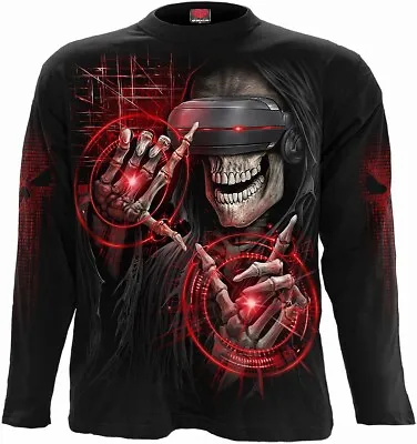 Buy Spiral Direct - CYBER DEATH - Black Long Sleeve T-Shirt - Sizes M - XXL   • 19.95£