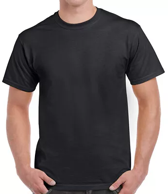 Buy GILDAN Heavy Cotton Men T Shirt Classic Fit Soft Plain Casual Tee Shirt S-5XL • 5.97£