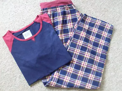 Buy Mens Pyjama Set, Size L. Wolf & Harte  Check Bottoms / T-shirt Top. Gc • 4.50£
