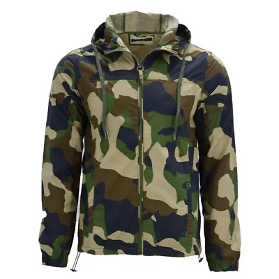 Buy Mens Showerproof Jacket Regular Fit Lightweight Hooded Travel Windbreaker Coat • 15.99£