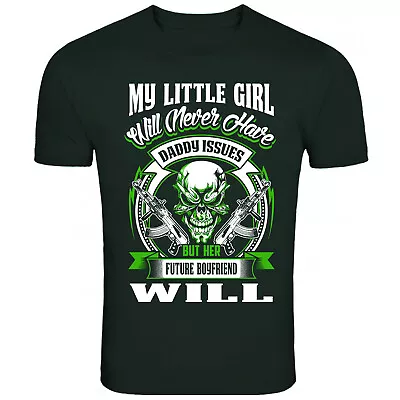 Buy Daddy Issues Skull Guns Little Girl TShirt Funny T-Shirt Mens Womens Unisex Tee • 12.99£