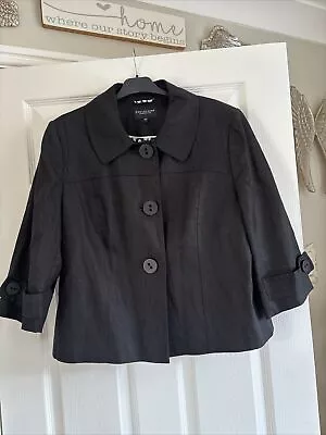 Buy Size 18 Debenhams 100% Linen Black Summer Jacket  • 12£