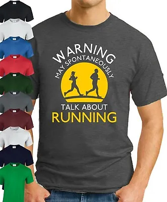 Buy MAY SPONTANEOUSLY TALK ABOUT RUNNING T-SHIRT > Novelty Gift Runner Park Run Top  • 9.49£