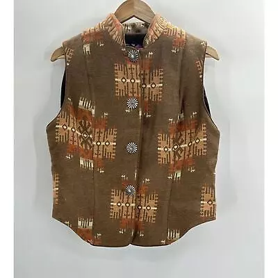 Buy Western Aztec Southwest Vest Aurora Clothing By Rock Rim Inc Women’s Sz Large • 47.36£