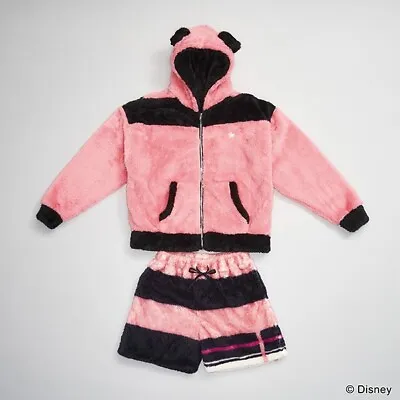Buy Kingdom Hearts Fluffy Roomwear Hoodie & Shorts Set KAIRI Pink Black • 114.43£