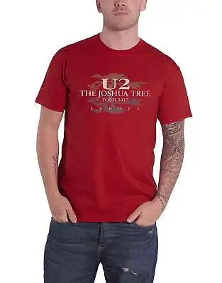 Buy U2 T Shirt Joshua Tree 2017 European Tour New Official Mens Red Ex Tour • 15.95£