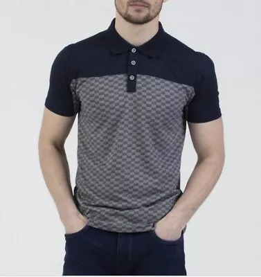 Buy New Mens Mish Mash Doha Navy Polo Golf Shirt Size S £19.99 Or Best Offer RRP £39 • 13.99£