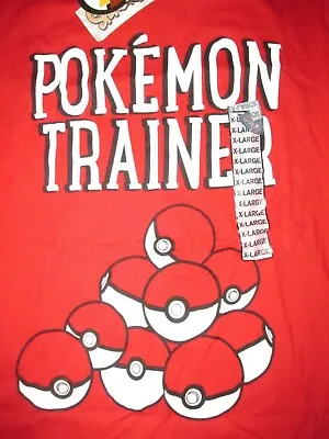 Buy Pokemon Trainer Women's T Shirt Sz XL Video Game Gamer Gaming Poke Ball New  • 21.73£