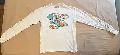 Buy BoxLunch: Nintendo Super Mario Bros. Yoshi And Toad Rainbow Long Sleeve T-Shirt • 18.94£