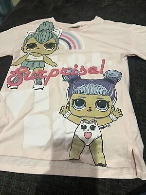 Buy Girls Age 8 Pink Lol Surprise T Shirt • 1.99£