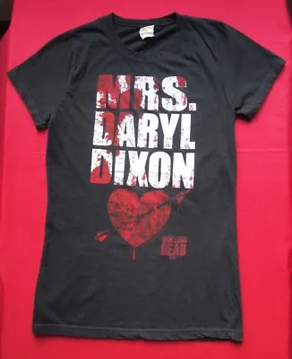 Buy MRS DARYL DIXON Shirt WALKING DEAD Bloody Heart Arrow JUNIORS XL Top T-Shirt Tee • 8.40£