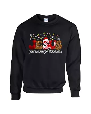 Buy Jesus Is The Reason Of The Season Jumper Merry Christmas Religious Winter Gifts • 17.99£