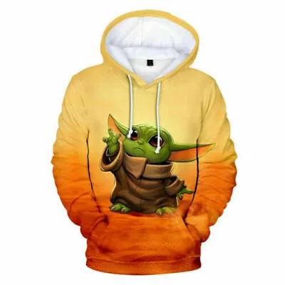 Buy Star Wars The Mandalorian Baby Yoda Hoodies Sweatshirts Cosplay Hooded Jacket • 19.10£