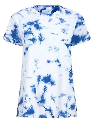 Buy New Women's Ladies Tie Dye Print Short Sleeve Crew Neck T-Shirt Tops Blouse • 6.99£